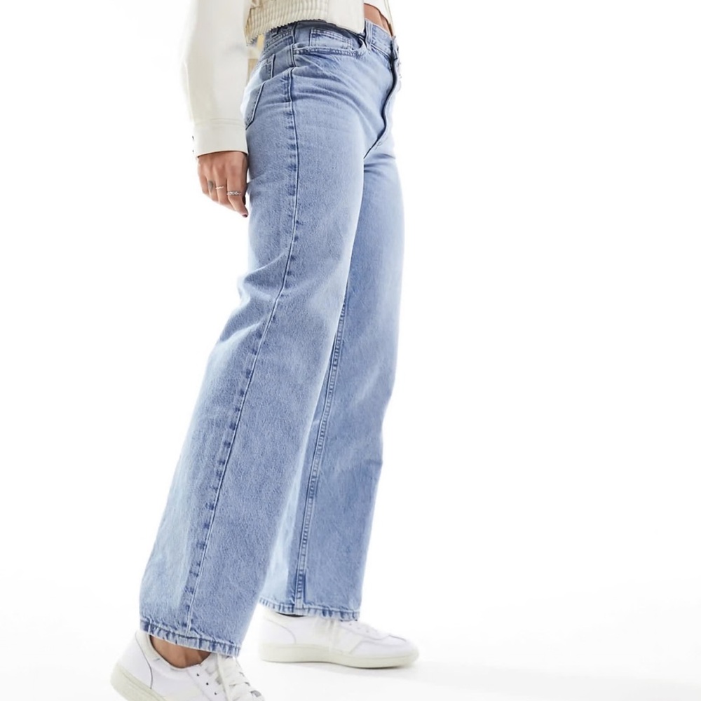 Mango Light Blue Straight Leg Jeans